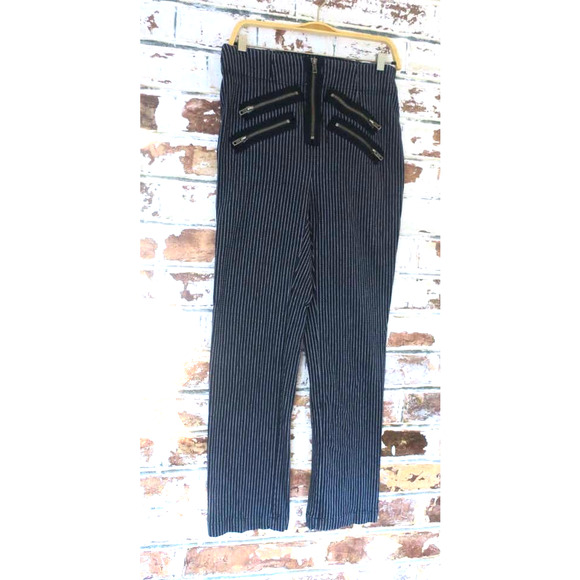 Urban Outfitters Silence + Noise Malorie Pinstripe Zipper Pants - Picture 4 of 9